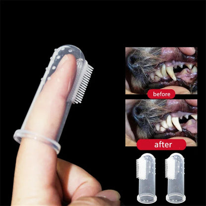 Soft Silicone Pet Finger Dog Toothbrush 
