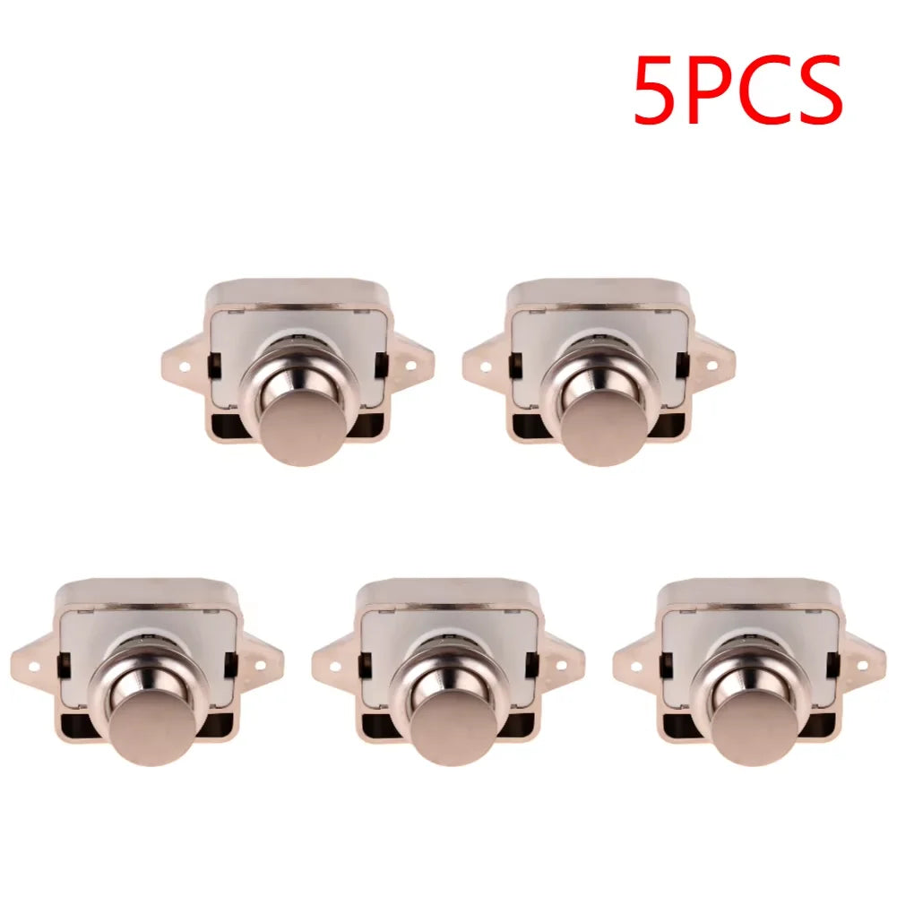 Keyless Zinc Alloy Push Cabinet Locks for RVs, Campers, and Motorhomes