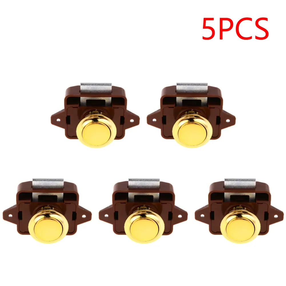 Keyless Zinc Alloy Push Cabinet Locks for RVs, Campers, and Motorhomes