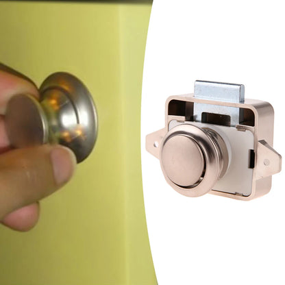 Keyless Zinc Alloy Push Cabinet Locks for RVs, Campers, and Motorhomes