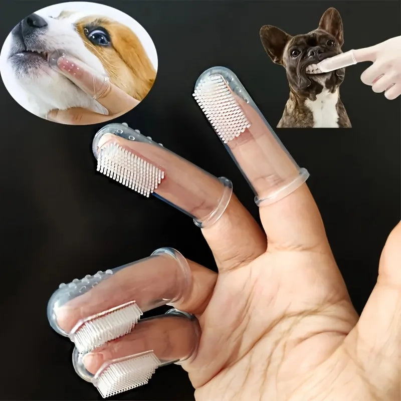 Soft Silicone Pet Finger Dog Toothbrush 