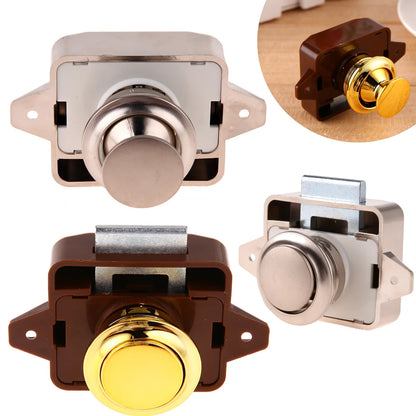 Keyless Zinc Alloy Push Cabinet Locks for RVs, Campers, and Motorhomes