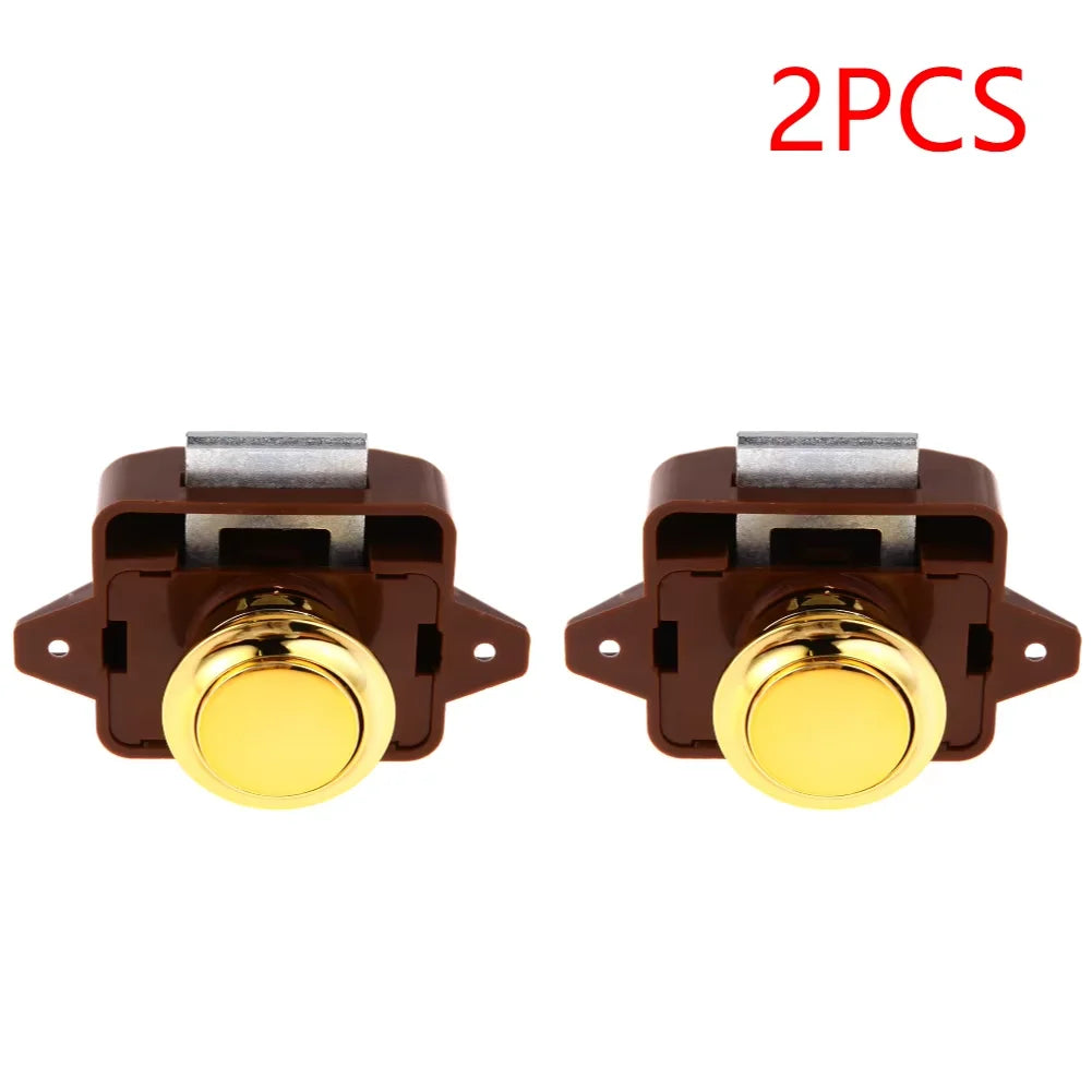 Keyless Zinc Alloy Push Cabinet Locks for RVs, Campers, and Motorhomes
