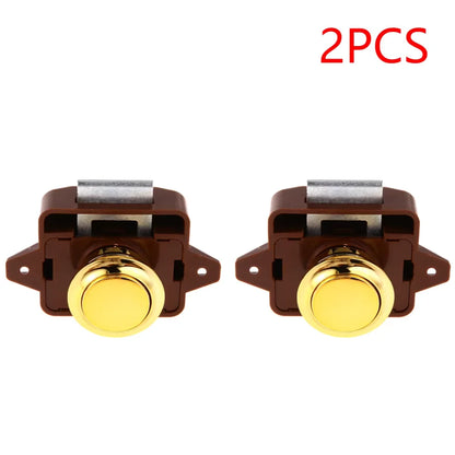 Keyless Zinc Alloy Push Cabinet Locks for RVs, Campers, and Motorhomes