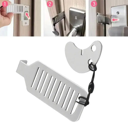 Heavy-Duty Portable Door Lock Security Device for Travel and Home Protection